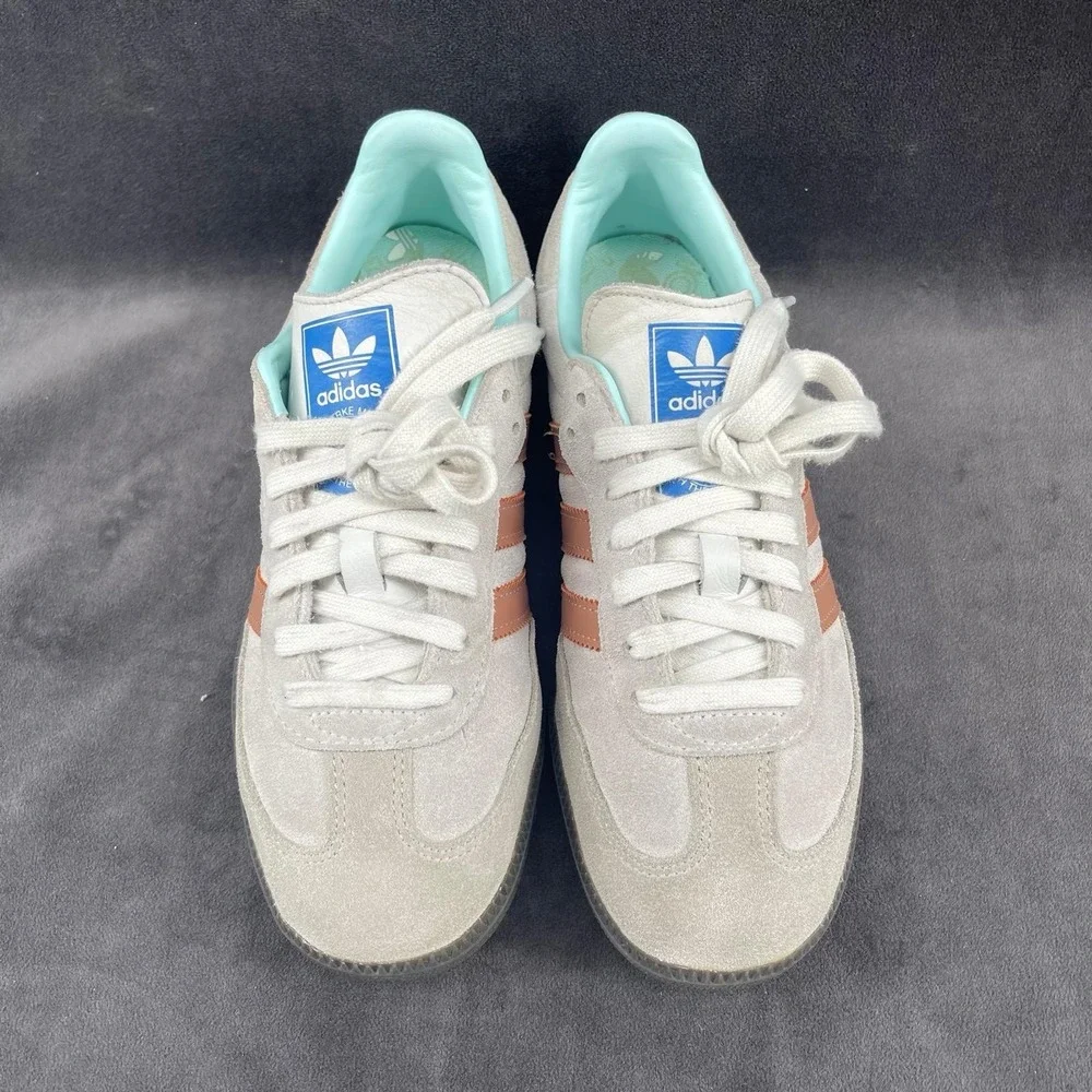 adidas Samba Men's Size 7 Gray Suede Sneakers Gum Sole 2023